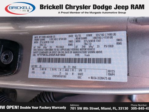 Used 2025 Ford F150 XLT w/ Equipment Group 301A Standard AWD/4WD image 33