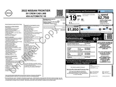 Certified 2022 Nissan Frontier SV AWD/4WD image 6