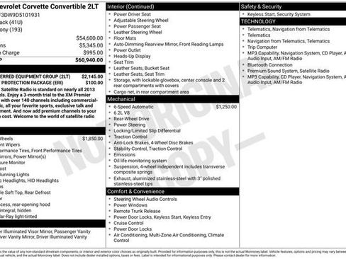 Used 2013 Chevrolet Corvette Convertible w/ 2LT Preferred Equipment Group RWD image 22