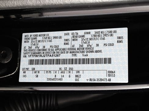 Used 2026 Ford F150 Raptor w/ Equipment Group 803A Raptor R AWD/4WD image 38