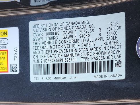 Certified 2023 Honda Civic Sport image 27