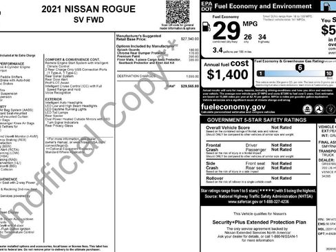 Used 2021 Nissan Rogue SV FWD image 3