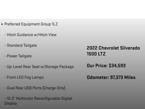 Used 2022 Chevrolet Silverado 1500 LTZ w/ LTZ Convenience Package II AWD/4WD image 30