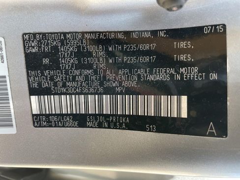 Used 2015 Toyota Sienna XLE Premium FWD image 15