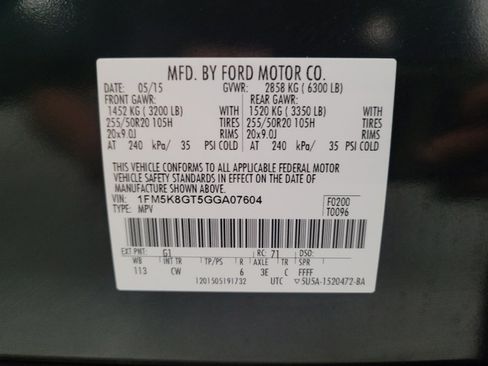 Used 2016 Ford Explorer Sport w/ Equipment Group 401A AWD/4WD image 33