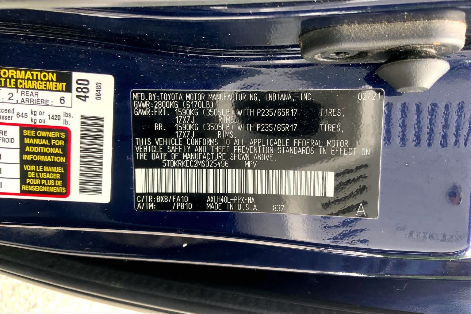 Used 2021 Toyota Sienna LE FWD image 34
