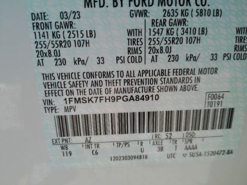 Used 2023 Ford Explorer Limited w/ Limited Technology Package RWD image 59