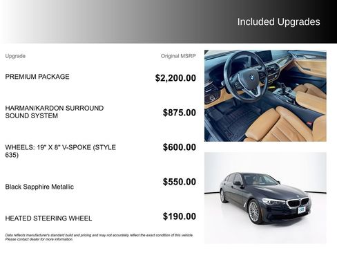 Used 2020 BMW 540i xDrive w/ Premium Package AWD/4WD image 5