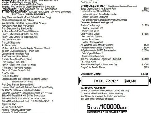 Used 2023 Jeep Gladiator Rubicon w/ Cold Weather Group image 2