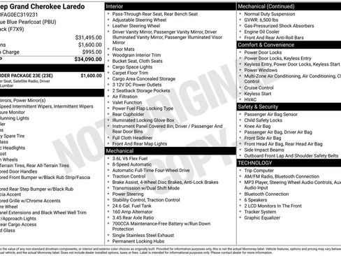 Used 2014 Jeep Grand Cherokee Laredo w/ Quick Order Package 23E AWD/4WD image 31