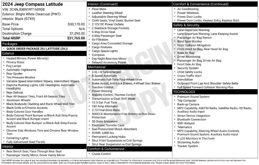 Used 2024 Jeep Compass Latitude AWD/4WD image 26