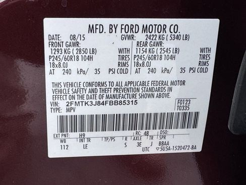 Used 2015 Ford Edge SEL w/ Equipment Group 201A image 43