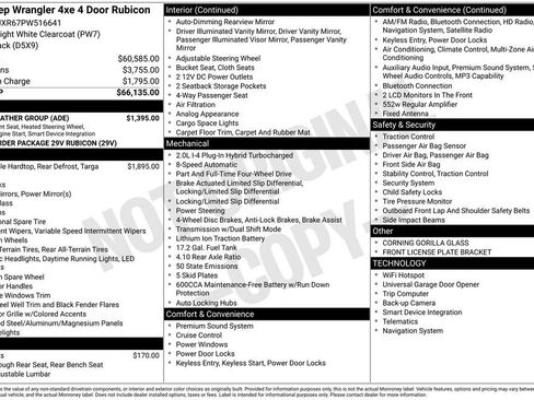 Used 2023 Jeep Wrangler Unlimited Rubicon 4xe w/ Cold Weather Group image 35