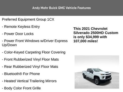 Used 2021 Chevrolet Silverado 2500 Custom w/ Custom Value Package image 8