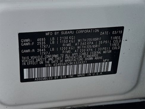 Used 2019 Subaru Outback 2.5i Premium image 27