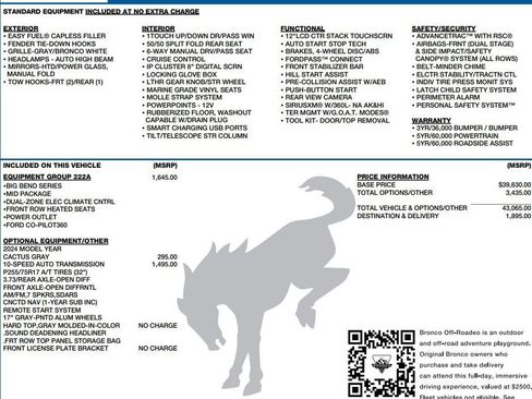 Used 2024 Ford Bronco Big Bend AWD/4WD image 2
