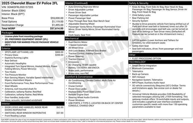 New 2025 Chevrolet Blazer EV AWD Police image 32