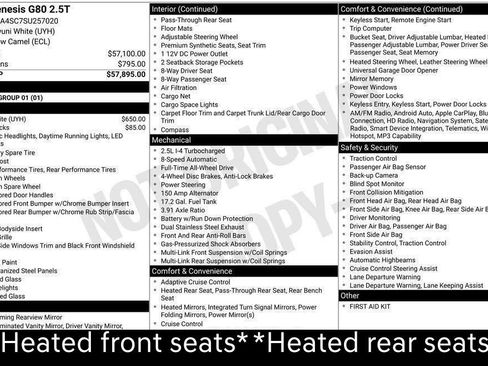 Used 2025 Genesis G80 2.5T image 9