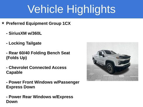 Used 2024 Chevrolet Silverado 2500 Custom w/ Custom Convenience Package AWD/4WD image 3