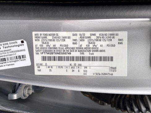 Used 2022 Ford F250 XLT w/ FX4 Off-Road Package AWD/4WD image 32