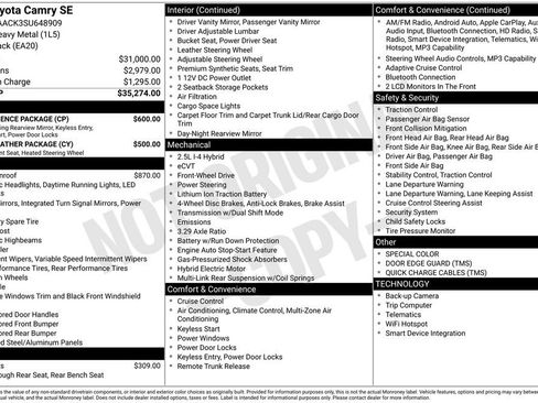 Used 2025 Toyota Camry SE w/ Convenience Package FWD image 47