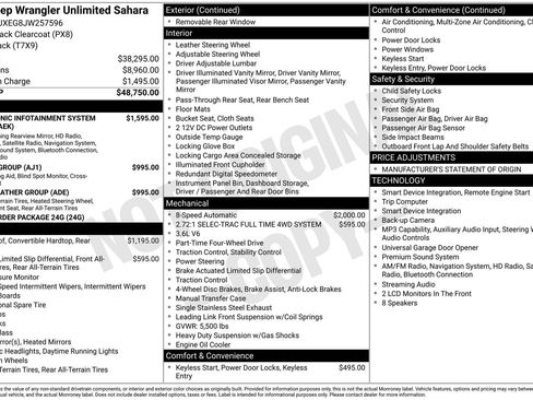 Used 2018 Jeep Wrangler Unlimited Sahara AWD/4WD image 16