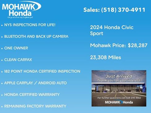 Certified 2024 Honda Civic Sport image 4
