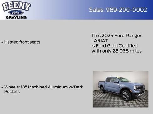 Certified 2024 Ford Ranger Lariat AWD/4WD image 20