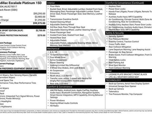 Used 2020 Cadillac Escalade Platinum w/ Escalade Sport Edition image 42