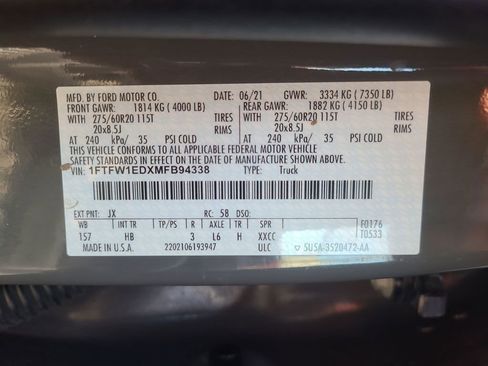 Used 2021 Ford F150 Lariat w/ Equipment Group 502A High image 47