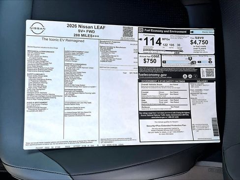 New 2026 Nissan Leaf SV+ w/ Floor Mat Package (SV+) FWD image 21