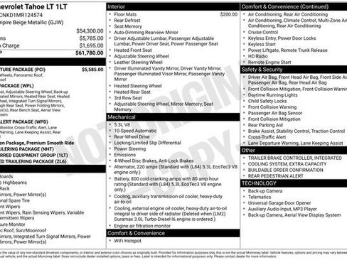 Used 2021 Chevrolet Tahoe LT w/ LT Signature Package image 6