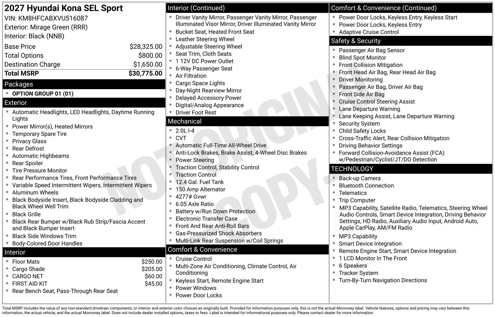 New 2027 Hyundai Kona SEL Sport AWD/4WD image 9