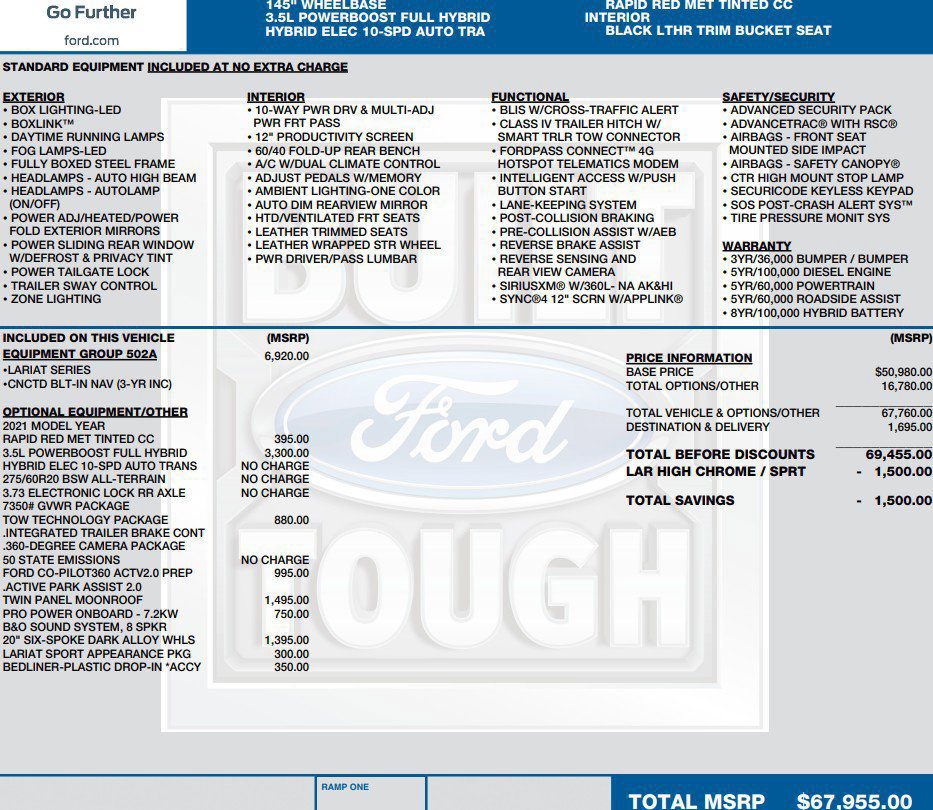 Used 2021 Ford F150 Lariat w/ Equipment Group 502A High AWD/4WD image 2