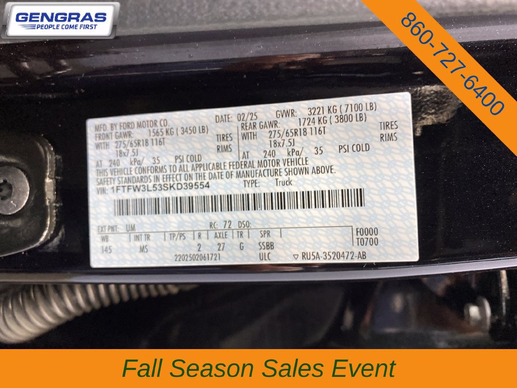 Used 2025 Ford F150 XLT w/ Equipment Group 301A Standard AWD/4WD image 5