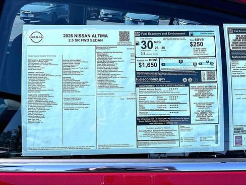 New 2026 Nissan Altima 2.5 SR w/ SR Premium Package FWD image 14
