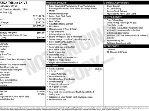 Used 2004 MAZDA Tribute LX w/ Premium Audio Pkg image 34