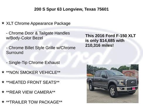 Used 2016 Ford F150 XLT w/ Equipment Group 302A Luxury AWD/4WD image 25