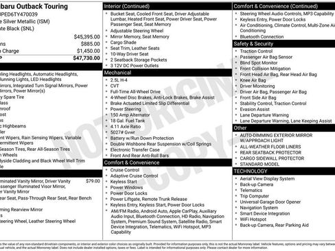 New 2026 Subaru Outback Touring AWD/4WD image 43