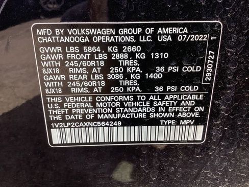 Used 2022 Volkswagen Atlas SE AWD/4WD image 33