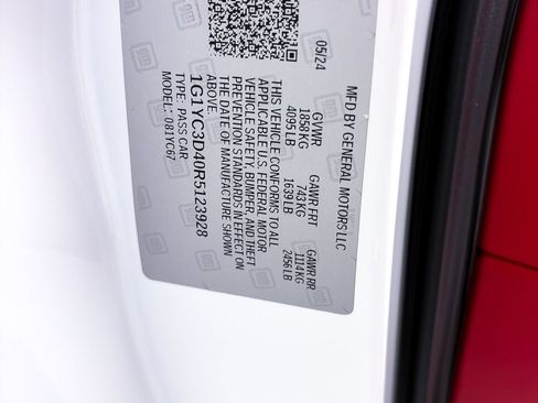 Used 2024 Chevrolet Corvette Stingray Premium Conv w/ Battery Protection Package RWD image 36