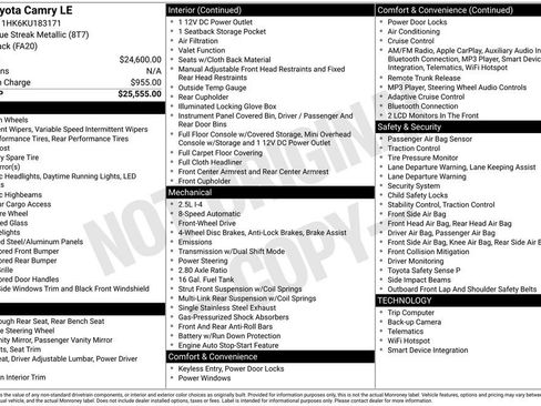 Used 2019 Toyota Camry LE image 17