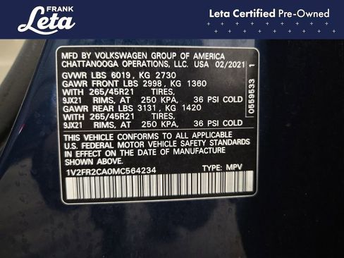 Used 2021 Volkswagen Atlas SEL Premium image 27