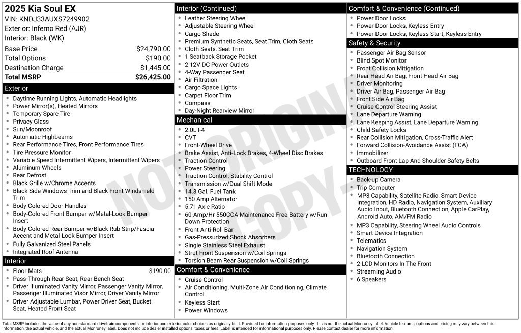 Certified 2025 Kia Soul EX FWD image 37