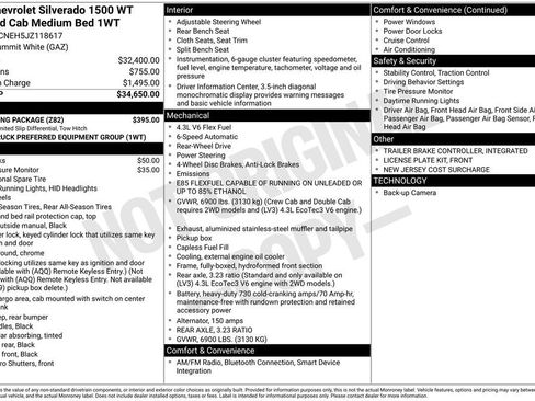 Used 2018 Chevrolet Silverado 1500 W/T w/ Trailering Package RWD image 28