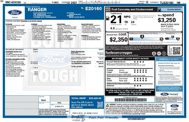 New 2026 Ford Ranger XLT w/ Equipment Group 301A High AWD/4WD image 5