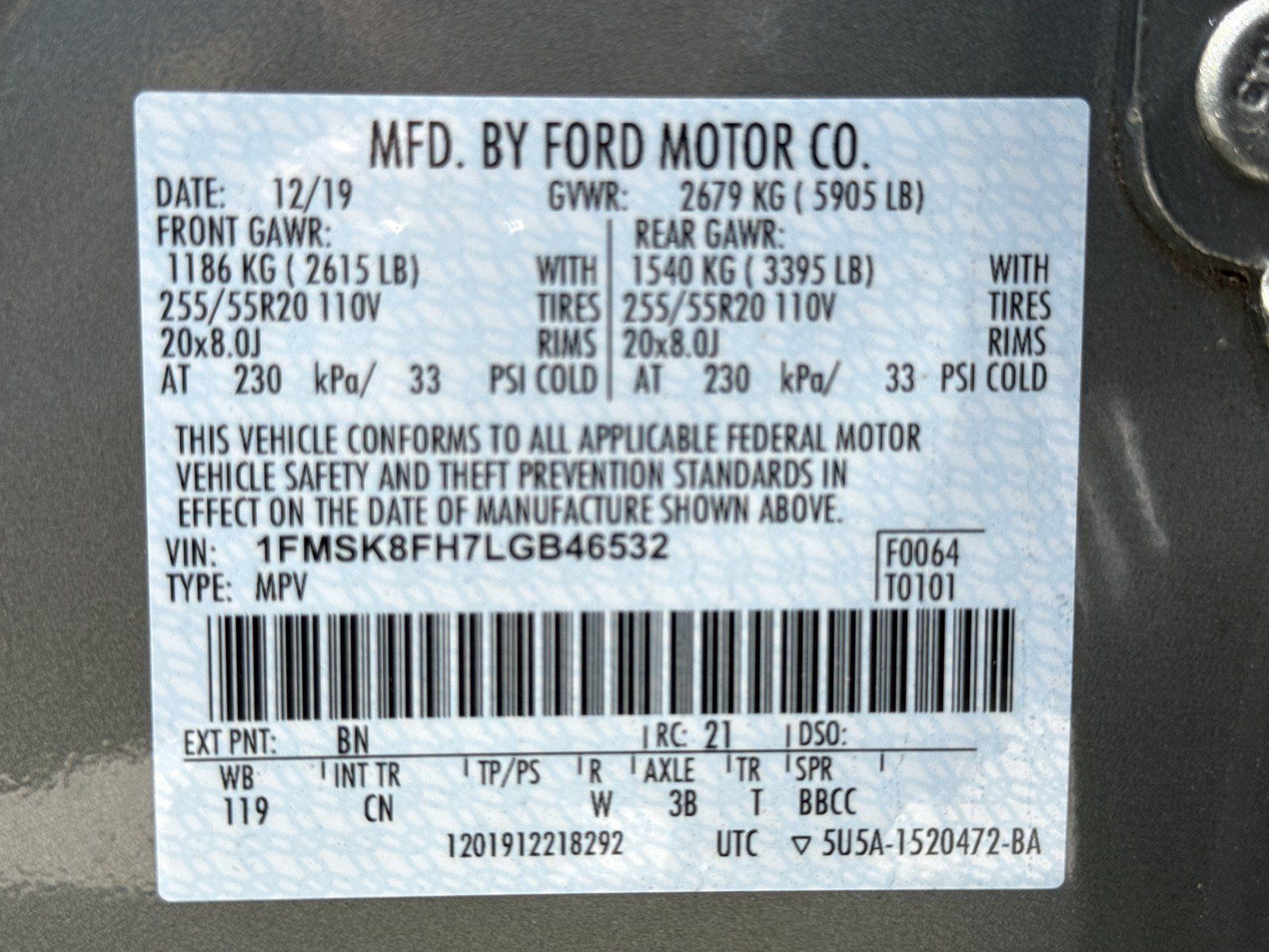 Used 2020 Ford Explorer Limited w/ Class III Trailer Tow Package AWD/4WD image 44