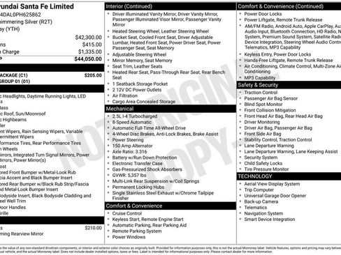 Used 2023 Hyundai Santa Fe Limited w/ Cargo Package AWD/4WD image 6