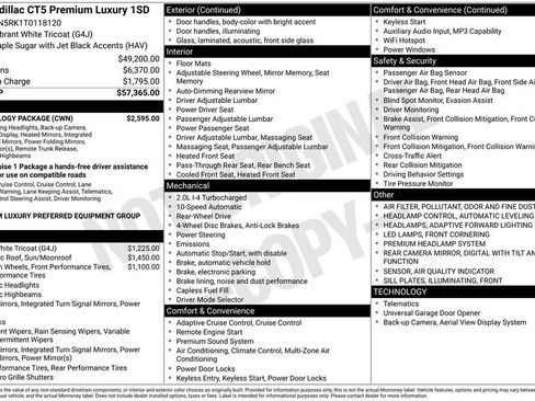 New 2026 Cadillac CT5 Premium Luxury w/ Technology Package RWD image 4
