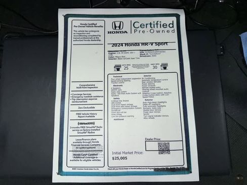 Used 2024 Honda HR-V Sport image 13
